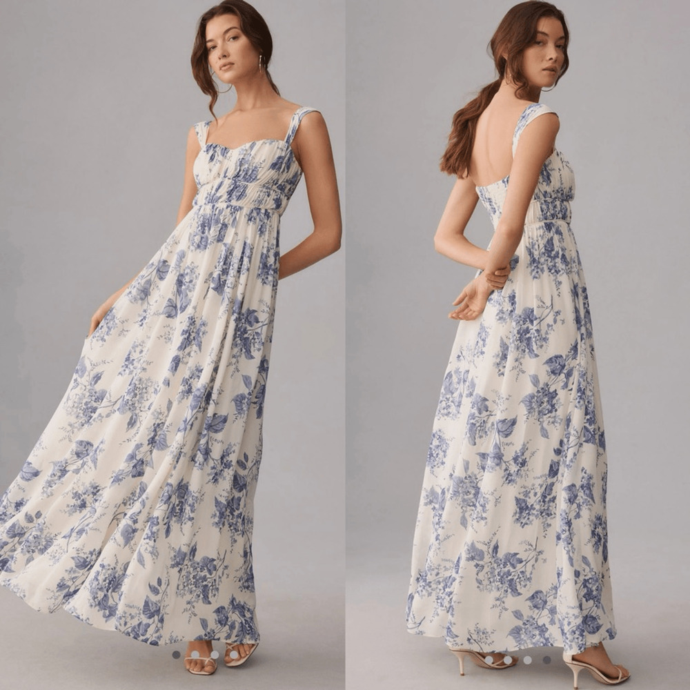 Reformation Jayde Dress Pale Blue Combo